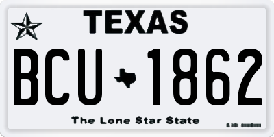 TX license plate BCU1862