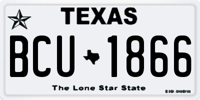TX license plate BCU1866