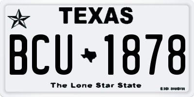 TX license plate BCU1878
