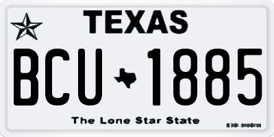 TX license plate BCU1885
