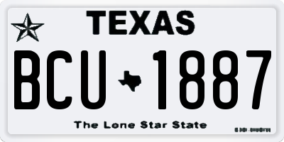 TX license plate BCU1887