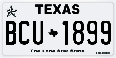TX license plate BCU1899