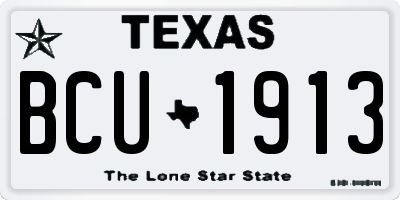 TX license plate BCU1913