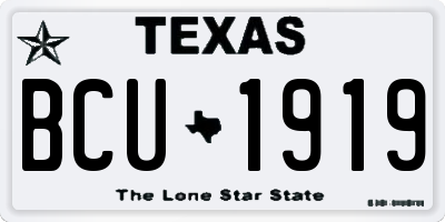 TX license plate BCU1919