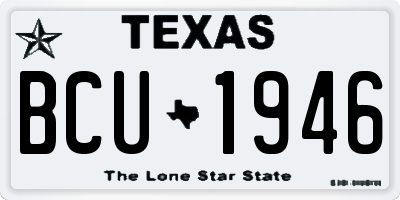 TX license plate BCU1946