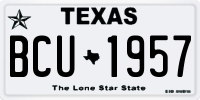 TX license plate BCU1957