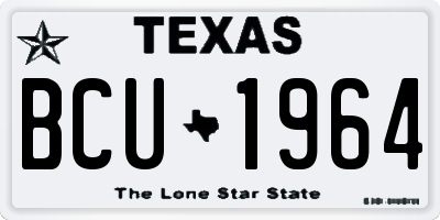 TX license plate BCU1964