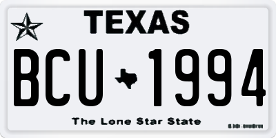 TX license plate BCU1994