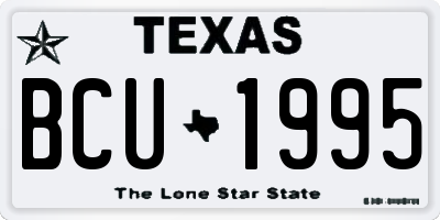 TX license plate BCU1995