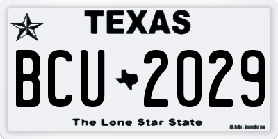 TX license plate BCU2029