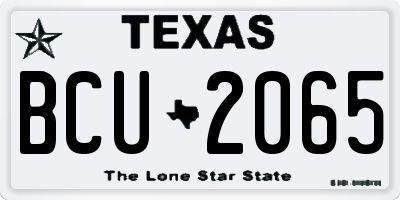 TX license plate BCU2065