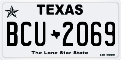 TX license plate BCU2069
