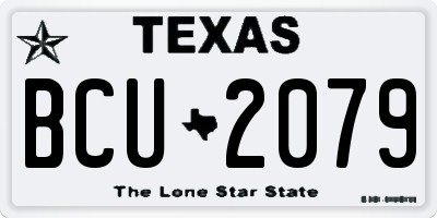 TX license plate BCU2079