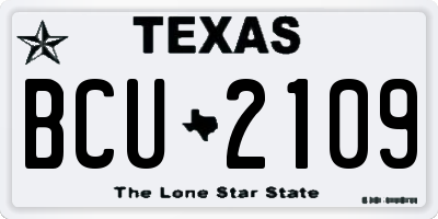 TX license plate BCU2109