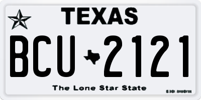 TX license plate BCU2121