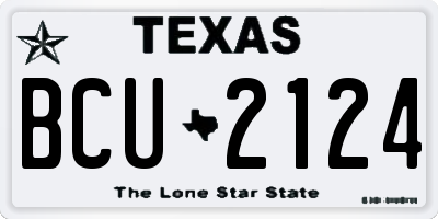 TX license plate BCU2124