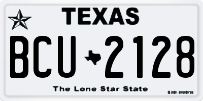 TX license plate BCU2128