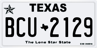 TX license plate BCU2129