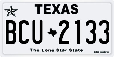 TX license plate BCU2133