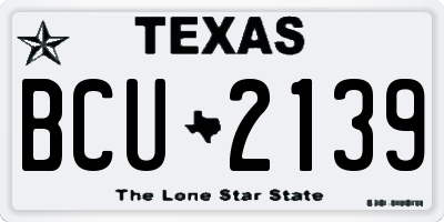 TX license plate BCU2139