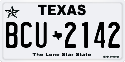 TX license plate BCU2142