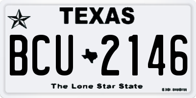 TX license plate BCU2146