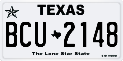 TX license plate BCU2148