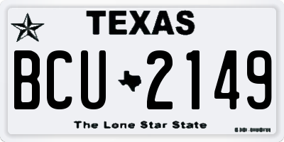 TX license plate BCU2149