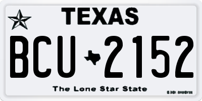TX license plate BCU2152