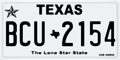TX license plate BCU2154