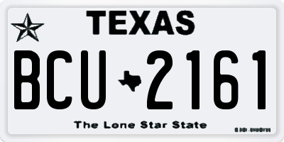 TX license plate BCU2161