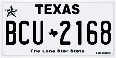 TX license plate BCU2168