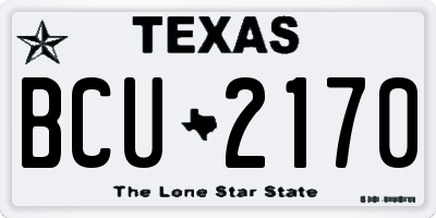 TX license plate BCU2170