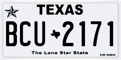 TX license plate BCU2171