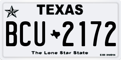 TX license plate BCU2172