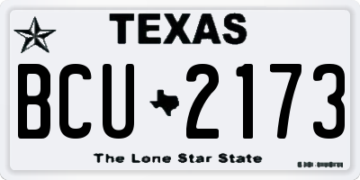 TX license plate BCU2173