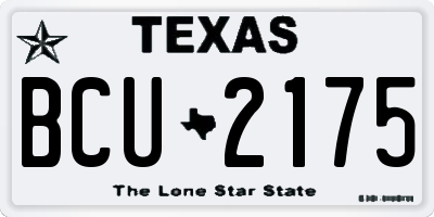 TX license plate BCU2175