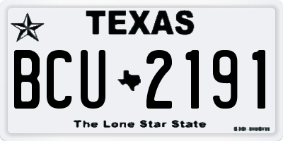 TX license plate BCU2191