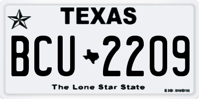 TX license plate BCU2209
