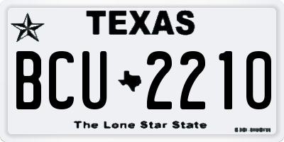TX license plate BCU2210