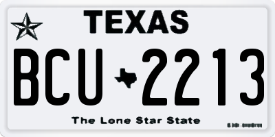 TX license plate BCU2213