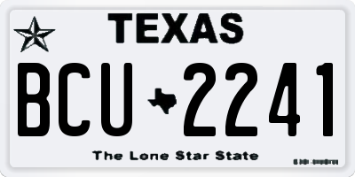 TX license plate BCU2241