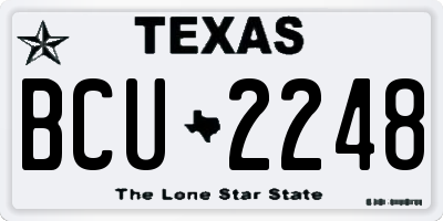 TX license plate BCU2248