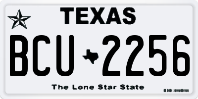 TX license plate BCU2256