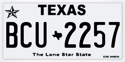 TX license plate BCU2257