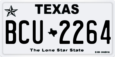 TX license plate BCU2264