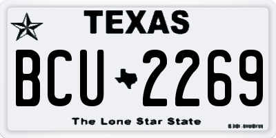 TX license plate BCU2269