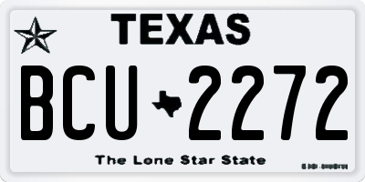 TX license plate BCU2272