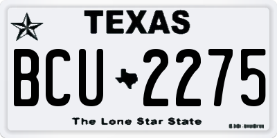 TX license plate BCU2275