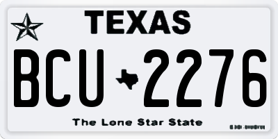 TX license plate BCU2276